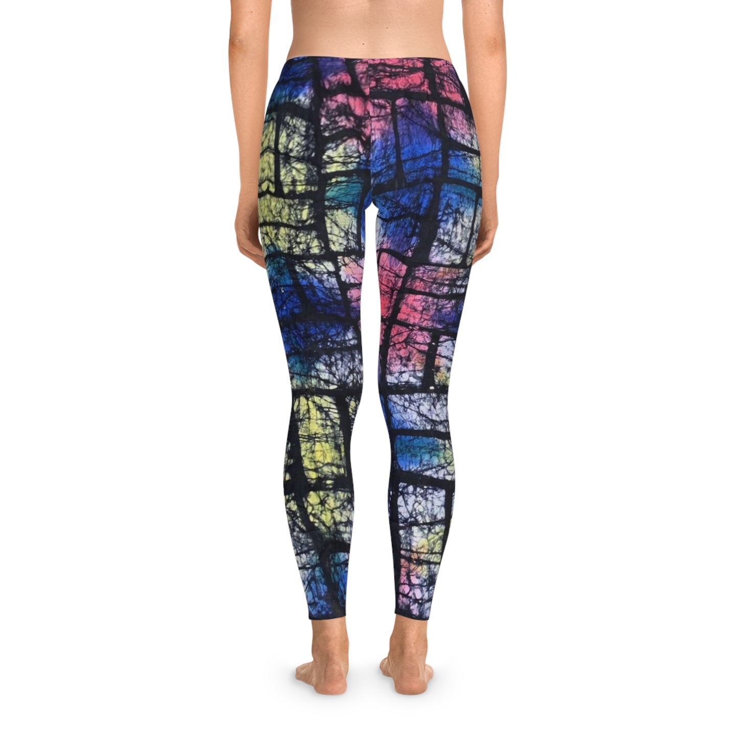 Batik Stamps Stretchy Leggings