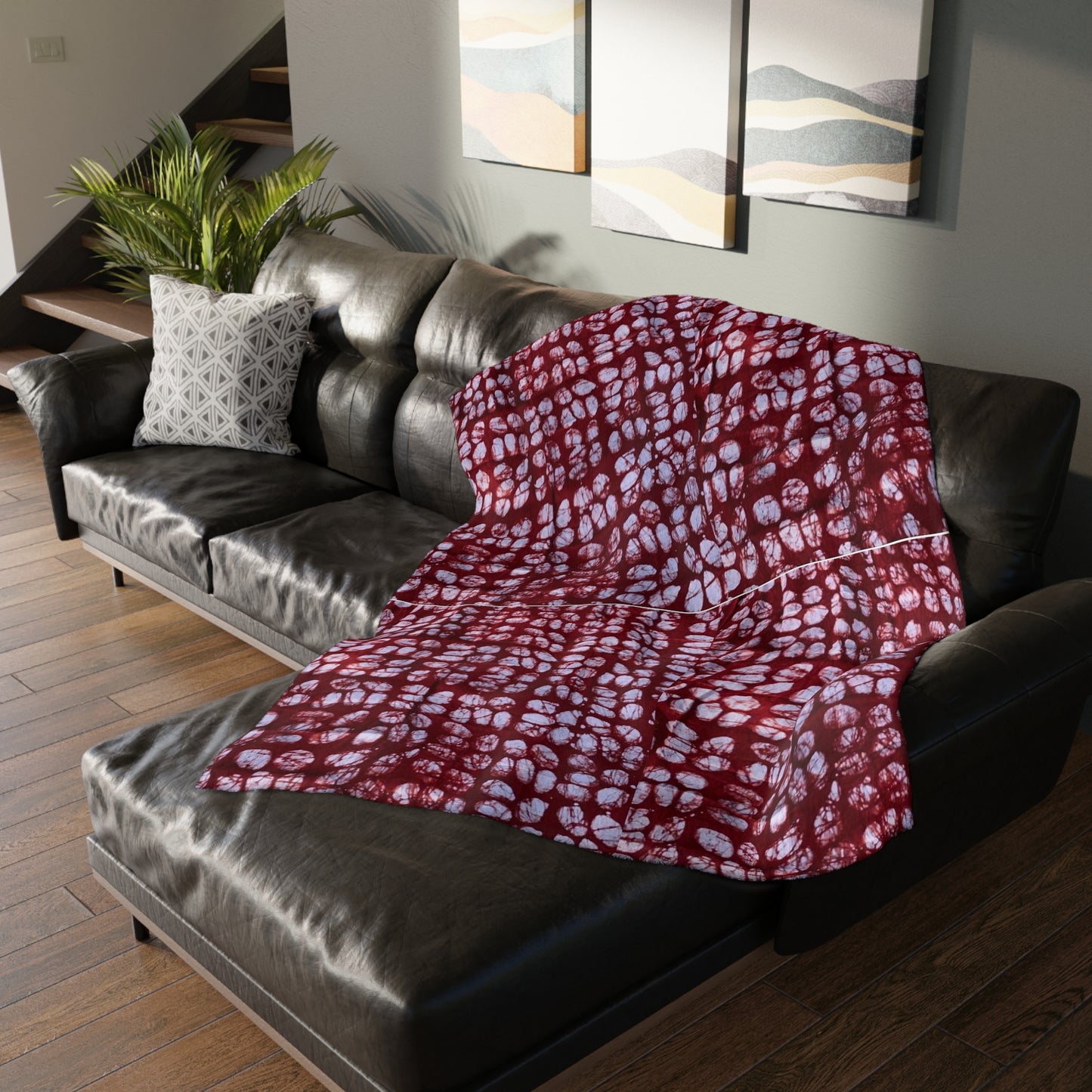 Batik Rejoicing Velveteen Minky Blanket (Two-sided print)