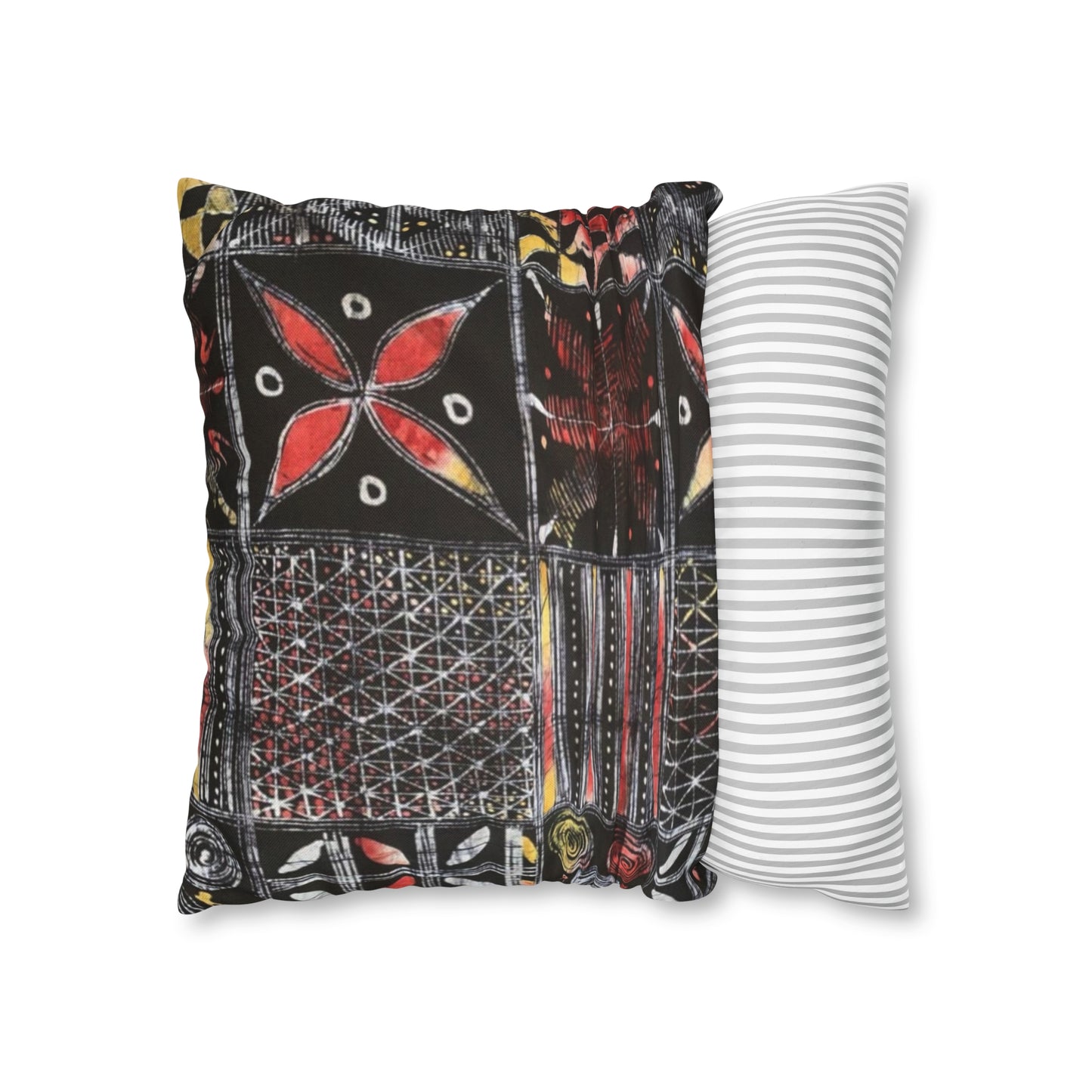 Batik Yoruba Wire  Square Pillow Case