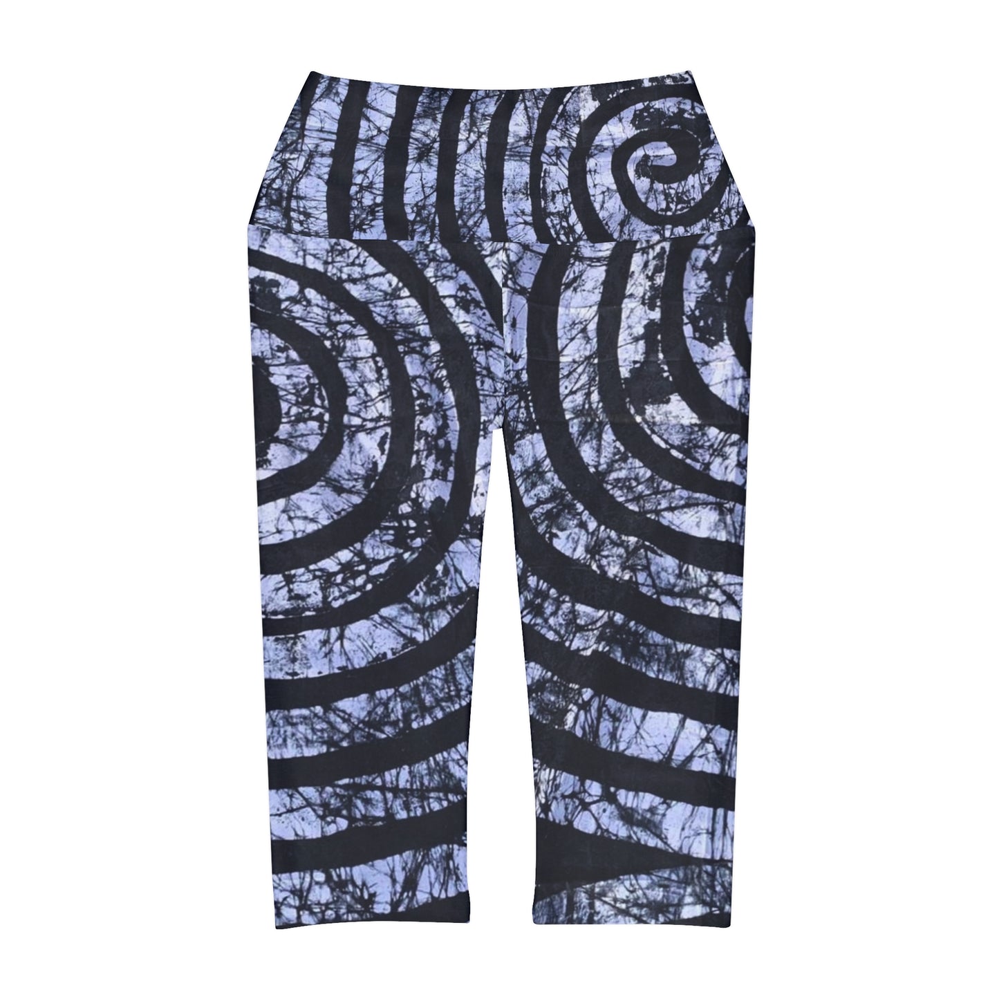 Batik Black Circle Yoga Capri Leggings