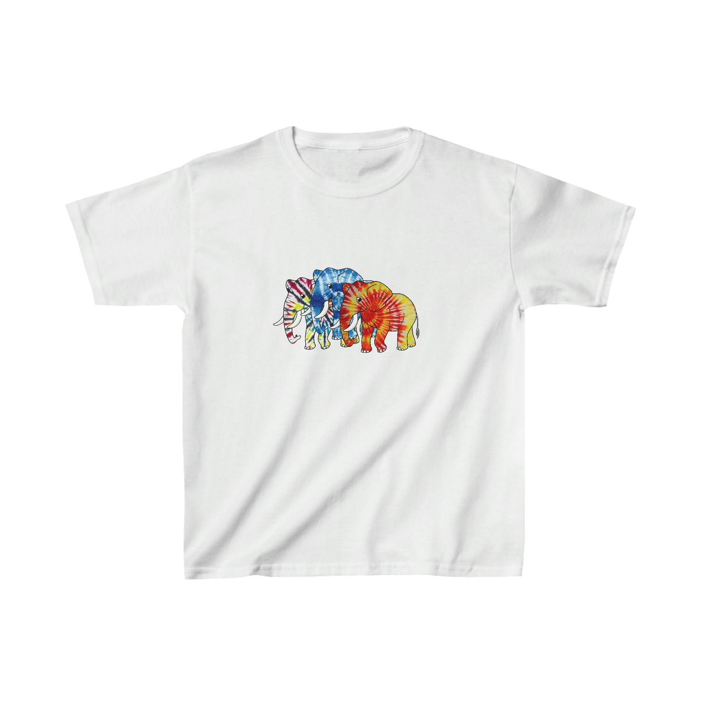 3 Elephants Tie Dye Kids Heavy Cotton™ Tee