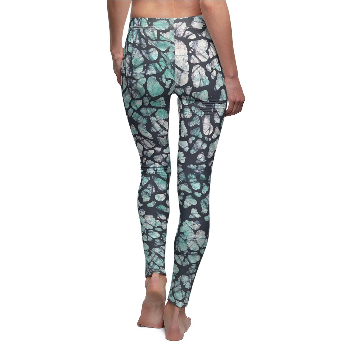 Batik Green Block Women's Cut & Sew Casual Yoga Pant