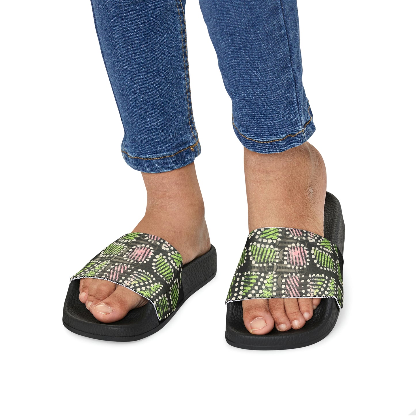 Batik Tie-Dye Dot Youth Removable-Strap Sandals