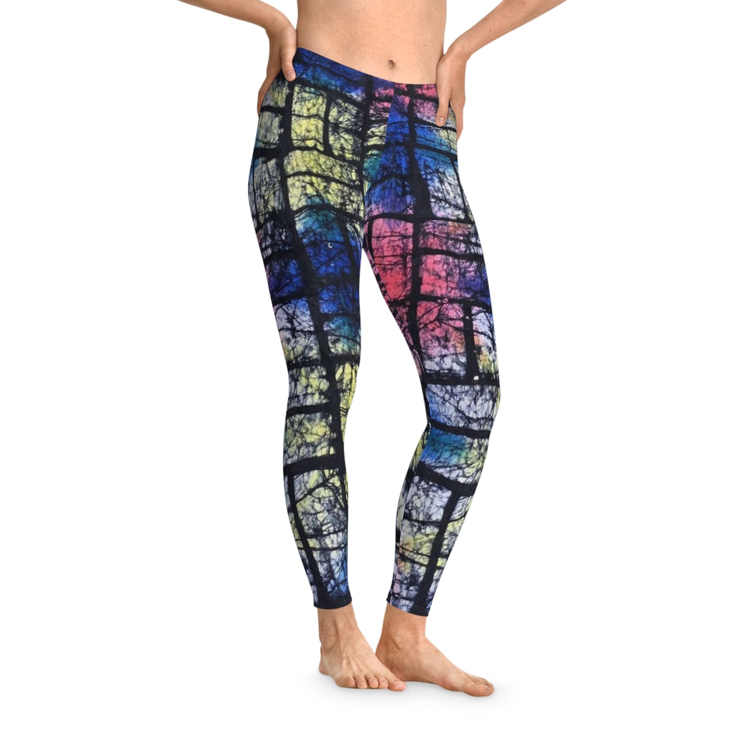 Batik Stamps Stretchy Leggings